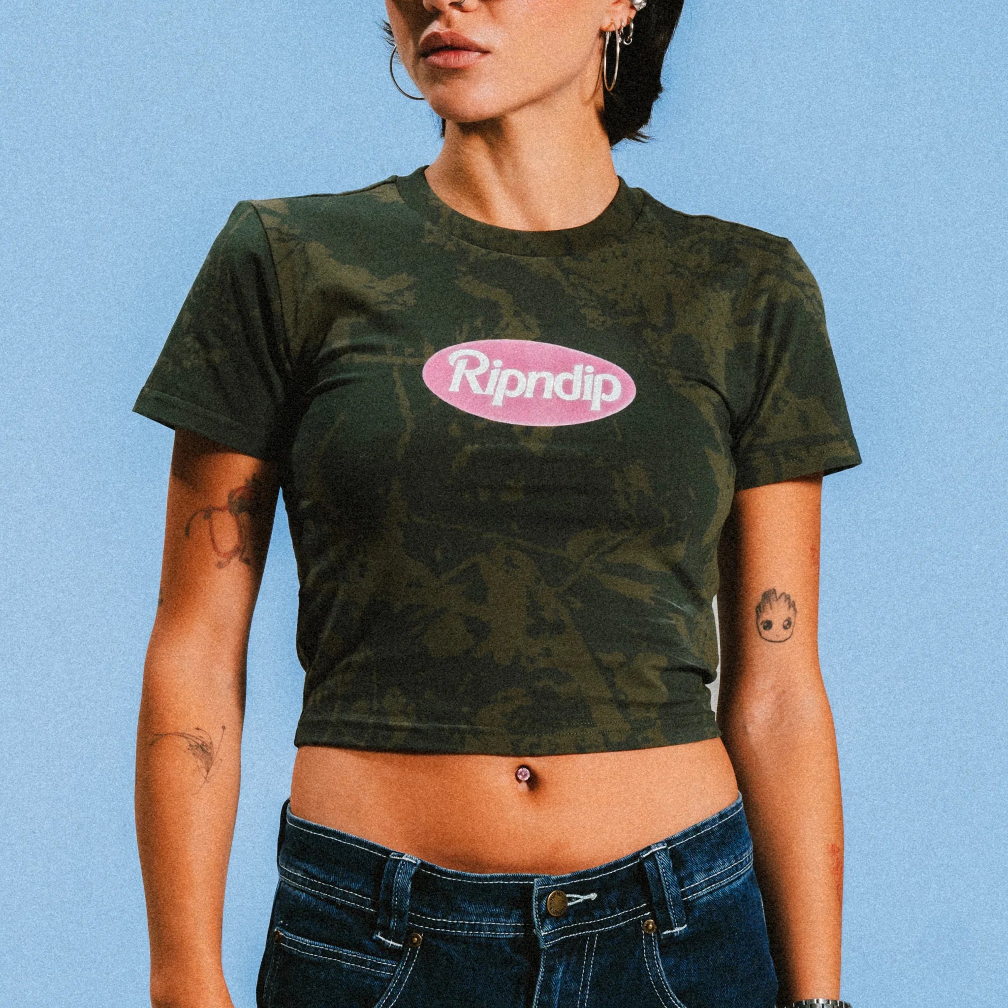 OUT HERE TOUR CROPPED BABY TEE