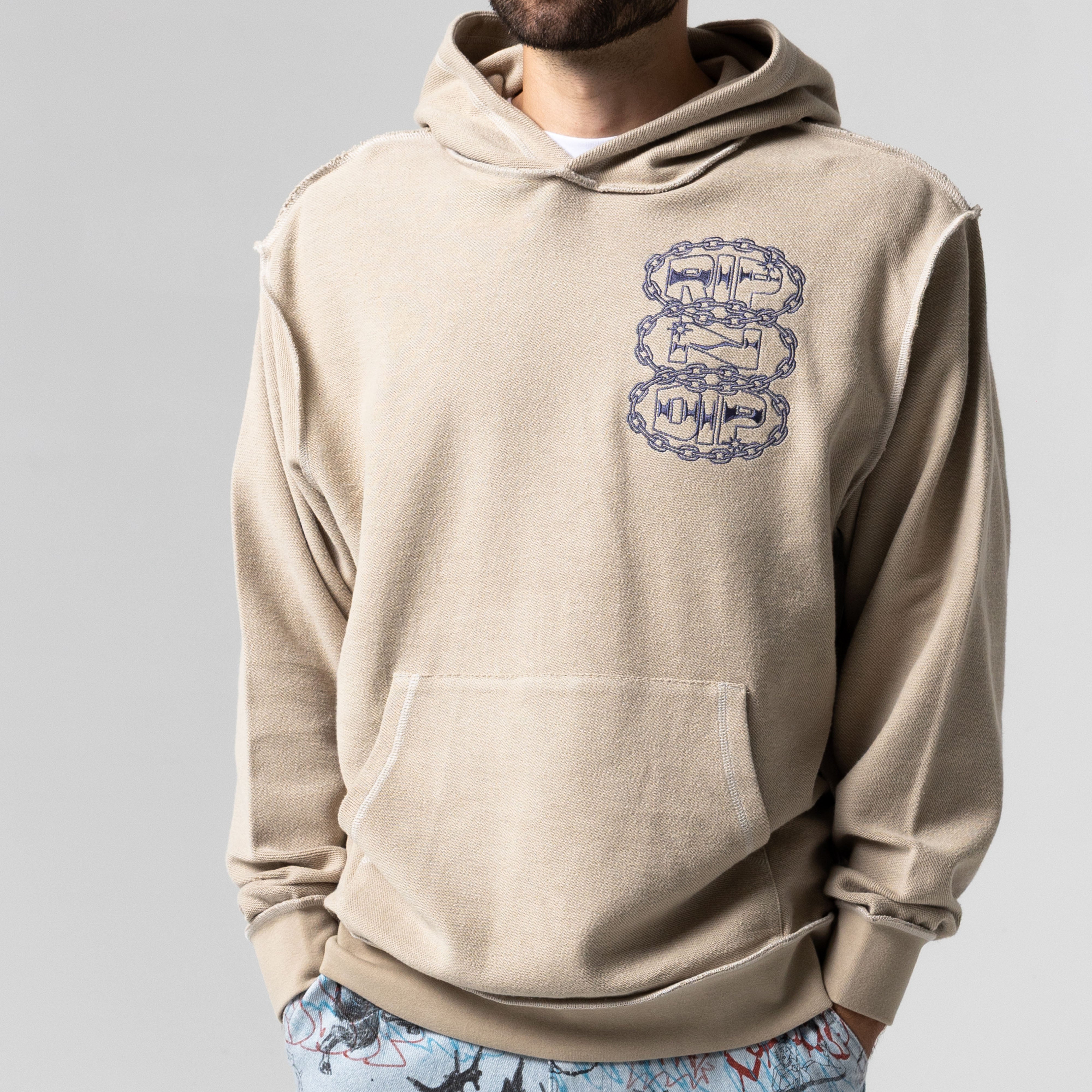 LINKED UP REVERSE STITCHED HOODIE