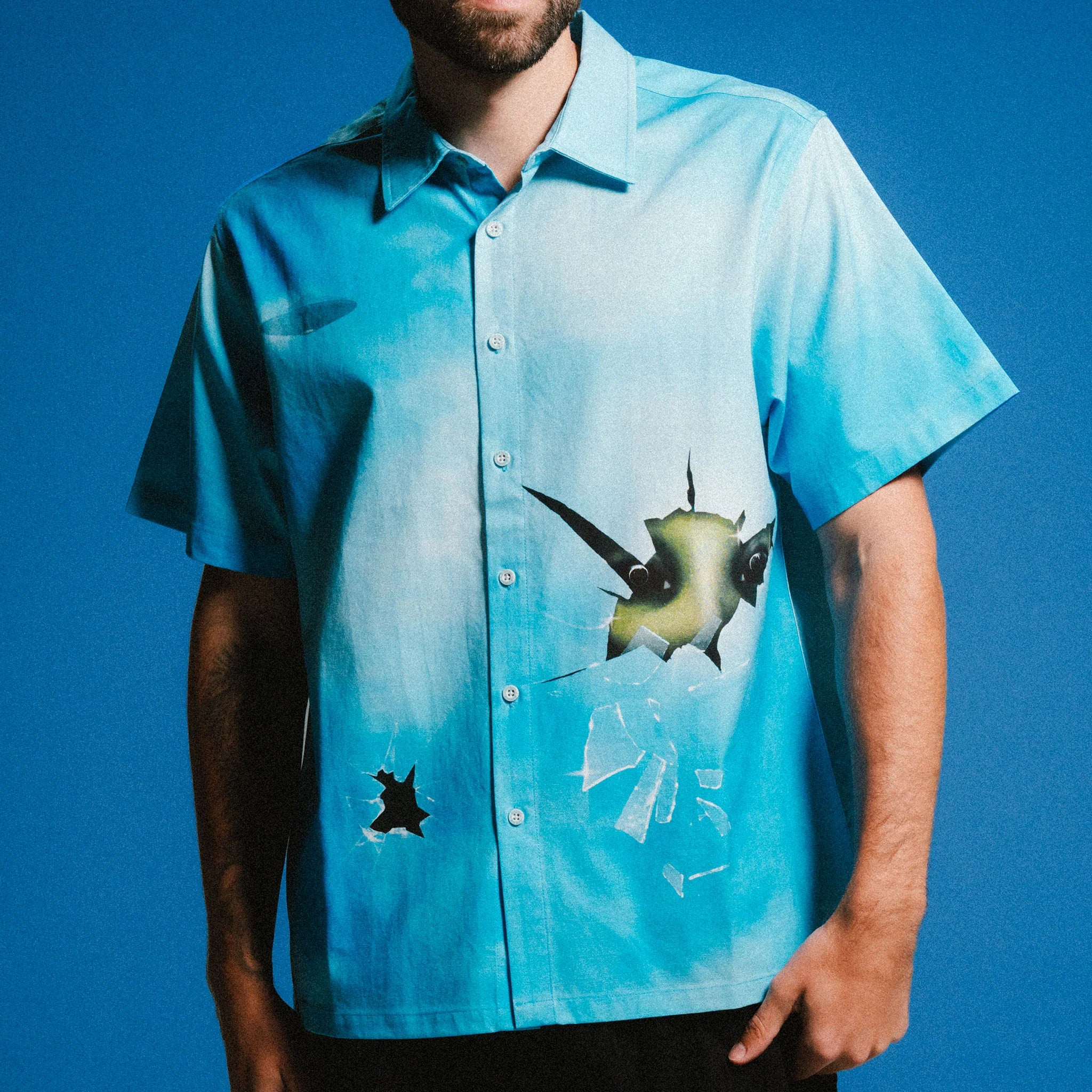 SHATTERED BUTTON UP (MULTI)