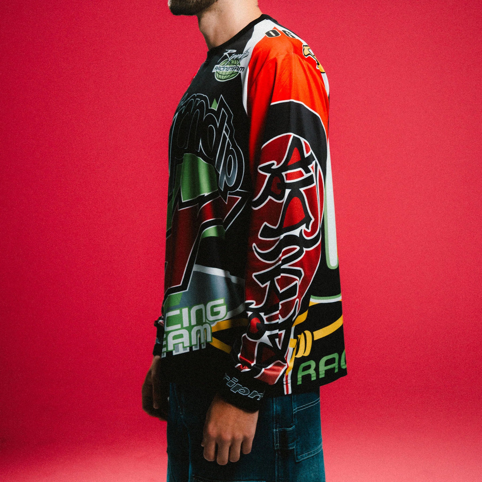 RIPNDIP ALL-STAR LONG SLEEVE JERSEY (RED/BLACK)