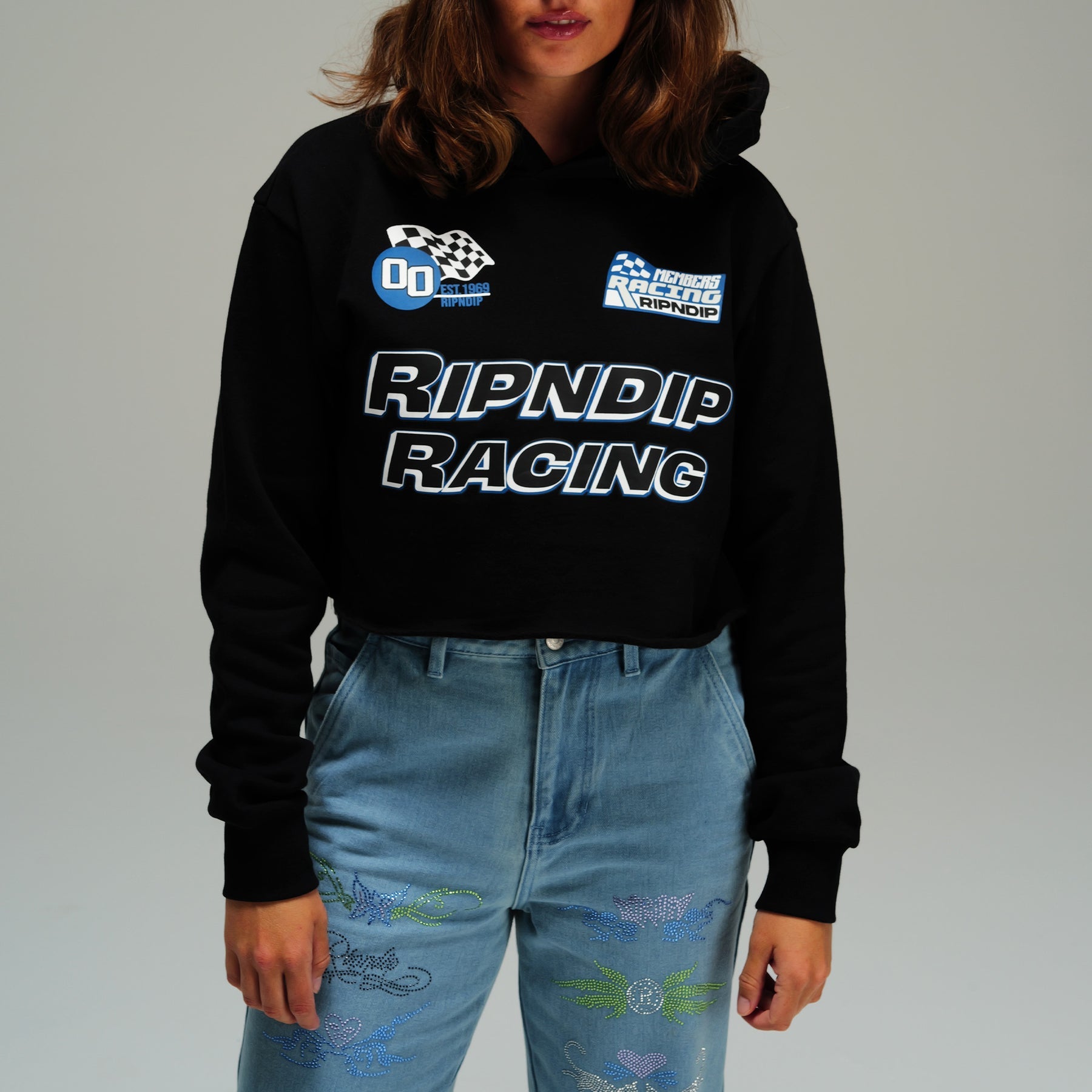 RIPNRACE CROPPED HOODIE